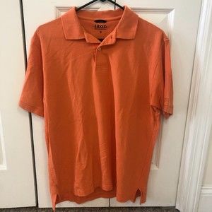 IZOD Mens Short Sleeve Polo M Orange
